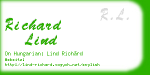 richard lind business card